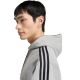 4. adidas Essentials Herren-Hoodie mit 3 Streifen aus French Terry, Grau, KY4202