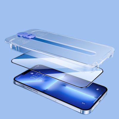 9. Joyroom Knight Glas für iPhone 14 Plus mit Montagesatz transparent (JR-H11)