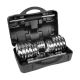 5. REBEL ACTIVE VERSTELLBARE CHROM-HANTELN IM KOFFER MIT HANTELSTANGE, SET 30 KG