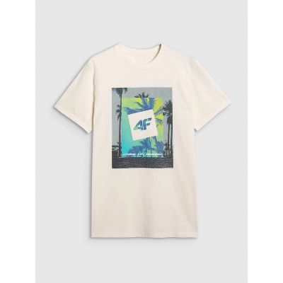 6. Herren-T-Shirt mit Aufdruck, regulär, Größe 4F 4FRSS25TTSHM2846-12S