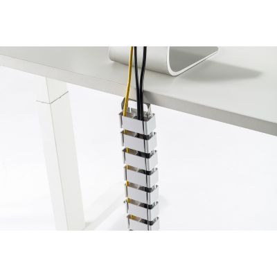 10. Kabelorganizer (Wirbelsäule), verstellbar, flexibel, 1,3 m, silber