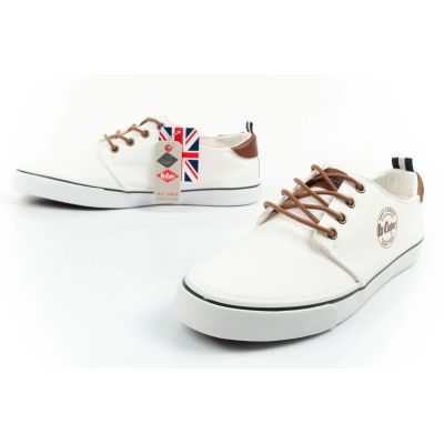 8. Lee Cooper Herren-Sportschuhe, modische weiße Sneaker, bequem