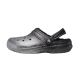 2. Crocs Classic Glitzer-Clogs, silberfarbene Flip-Flops - 205842-067