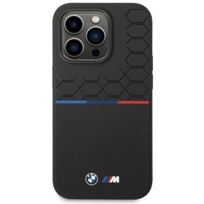 3. BMW Silikon-Musterhülle für iPhone 15 Pro – Schwarz