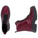 11. Damen-Ankle-Boots aus Leder, bordeauxrotes Plateau, Rieker W1870-35