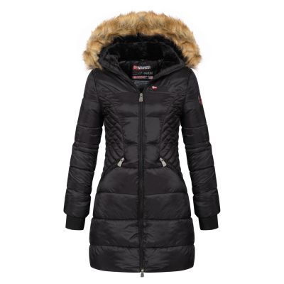 3. Damen PARKA Geographical Norway ABEILLE BLACK DISTRI LADY 2601-9 DBC BLACK (WY4579F/GN-NOIR)
