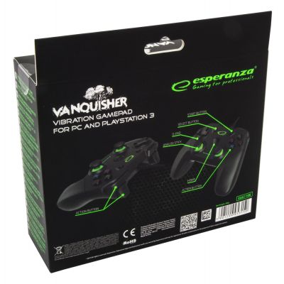 9. Esperanza Vanquisher EGG110K Gamepad (PC, PS3; schwarz, grün)