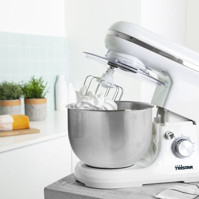 12. Tristar MX-4817 Küchenmaschine, 1200 W, 6 Geschwindigkeitsstufen, 5 l Fassungsvermögen, Weiß