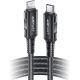 10. Acefast C4-01 Lightning – USB-C PD-Kabel 30 W 3 A 480 Mbit/s 1,8 m – Schwarz