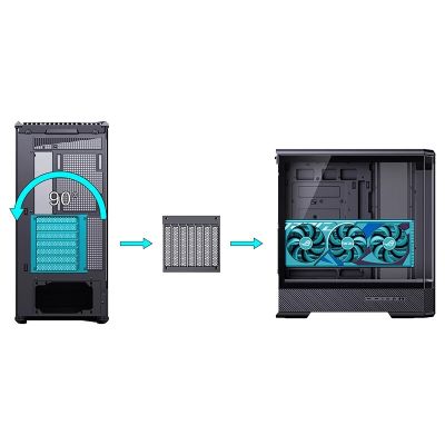 13. Jonsbo D400 PC-Gehäuse, Midi-Tower, ATX, gehärtetes Glas