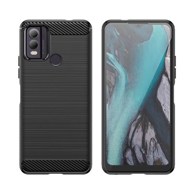 2. Carbon Case Silikonhülle für Nokia C22 - schwarz