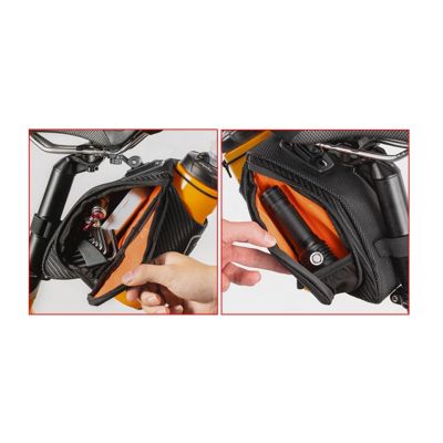 3. Rockbros Satteltasche mit Flaschenhalter