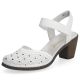10. Rieker W RKR650 bequeme Ledersandalen weiß