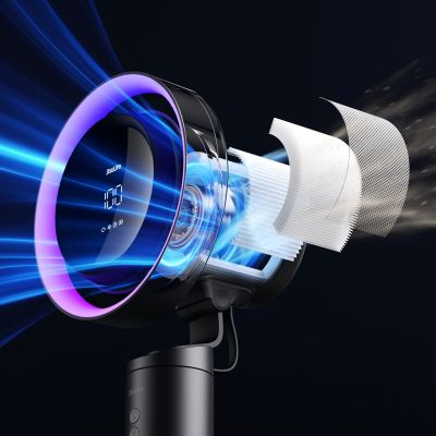 16. Jisulife Tischventilator Pro3 10000mAh Desktop-Turbinenventilator mit Filter - Dunkelgrau