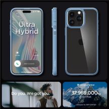 Spigen Crystal Hybrid-Hülle für iPhone 15 Pro Max – transparent und blau