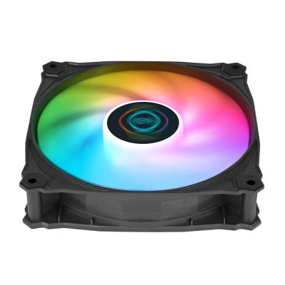 11. Iceberg Thermal IceGALE Lightning ARGB Computergehäuselüfter 12cm Schwarz 3 Stück.