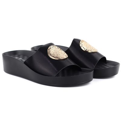3. Schwarze Plateau-Flip-Flops für Damen, Modell Potocki 43326