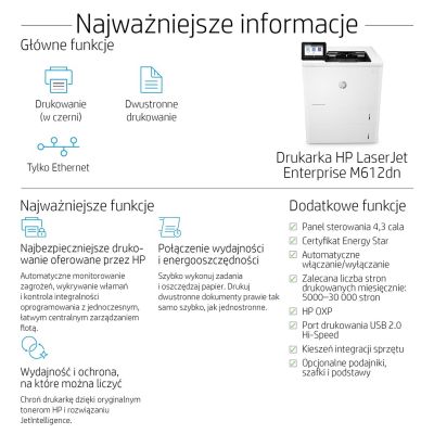 7. HP LaserJet Enterprise M612dn, Drucken, Duplexdruck
