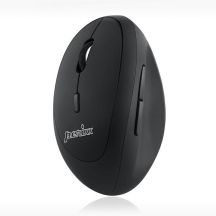 Perixx PERIMICE 719L kabellose Maus, optisch, vertikal, ohne Klick, schwarz, leise, für Linkshänder