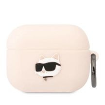 Karl Lagerfeld KLAPRUNCHP AirPods Pro Cover pink/pink Silikon Choupette Head 3D