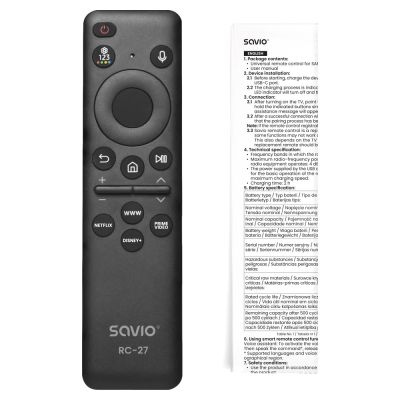 3. SAVIO Universalfernbedienung/Ersatzfernbedienung für Samsung Smart TV - RC-27