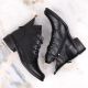 15. Insulated flat-heeled ankle boots Jezzi W JEZ412A, black
