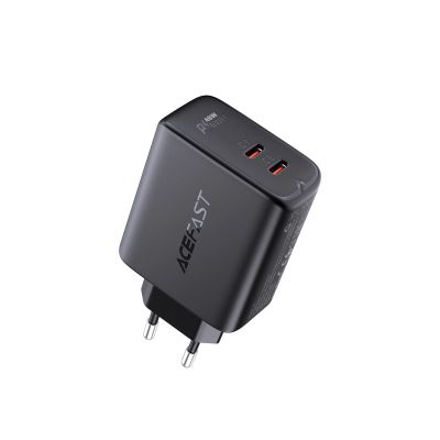 3. Acefast Ladegerät 2x USB Typ C 40W, PPS, PD, QC 3.0, AFC, FCP schwarz (A9 schwarz)