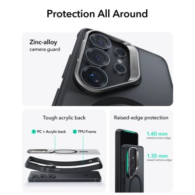 2. ESR Classic Hybrid Kickstand MagSafe Hülle für Samsung Galaxy S26 Ultra – Schwarz