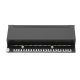 6. Digitus Desktop-Patchpanel 12x RJ45, LSA-Level, Cat.6A, geschirmt, schwarz, Kabelführung