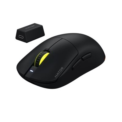3. HATOR Quasar 3 Ultra 8K Kabellose Gaming-Maus, beidhändig bedienbar, Funkfernbedienung + Bluetooth + USB Typ-A, optischer Sensor mit 30.000 DPI