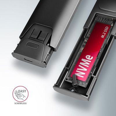 3. Axagon EEM2-GTS2 SSD-Festplattengehäuse Schwarz M.2