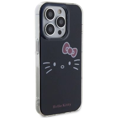 4. Hello Kitty IML Kitty Face Hülle für iPhone 15 Pro – Schwarz