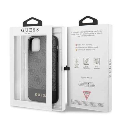 7. Guess 4G Stripe Collection Hülle für iPhone 11 6.1" / Xr - Grau