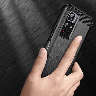 3. Carbon Case Flexible Schutzhülle für Xiaomi Redmi Note 11 schwarz