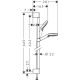 2. Hansgrohe Crometta Duschsystem Chrom, Weiß