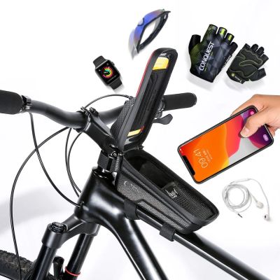 6. Tech-Protect V2 Fahrradtasche mit Platz für ein 1-Liter-Telefon – Schwarz