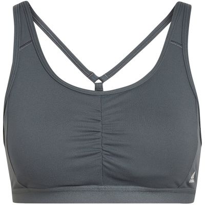 adidas Coreessentials Damen-Sport-BH mit mittlerem Halt, Grau, HD7686