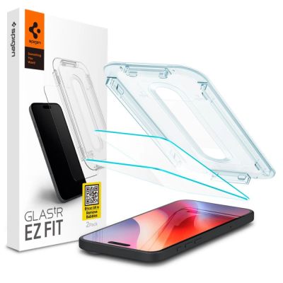 Spigen Glas.tR EZ Fit gehärtetes Glas für iPhone 15 / 16 - 2 Stk.