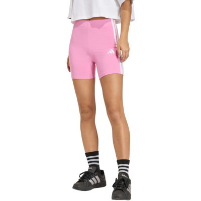 adidas Essentials 3-Streifen Damen-Radlerhose mit hohem Bund, Pink, KT1625