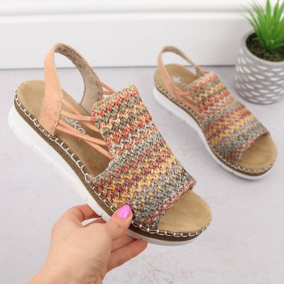 2. Bequeme Rieker W RKR669 mehrfarbige Sandalen