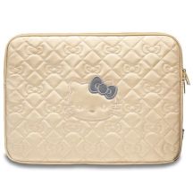 Hello Kitty Zip PU Quilted Bows-Tasche für einen 14-Zoll-Laptop – Gold