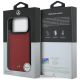 8. Mercedes Leder-Mesh-Hülle mit Bow Line MagSafe für iPhone 18 Pro Max / 17 Pro Max – Burgunderrot