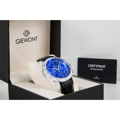 8. Giewont Herrenuhr Chronograph Saphir Silber Blau GW7650-A3
