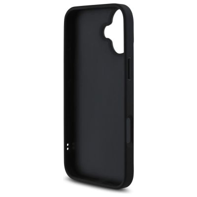 7. Guess Gestepptes Metalllogo iPhone 16 Plus Hülle - Schwarz