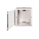 Einzigartiger 19-Zoll-12U-Wandnetzwerkschrank (600 x 600 mm), Glastür, grau, ungeteilt, montiert, 100 kg
