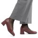 7. Damen-Pumps aus Leder mit hohem Absatz in Burgunderrot, Rieker 44750-35