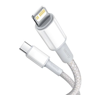 3. BASEUS USB-C-auf-Lightning-Kabel 20 W, 5 A, 1 m (weiß)