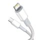 3. BASEUS USB-C-auf-Lightning-Kabel 20 W, 5 A, 1 m (weiß)