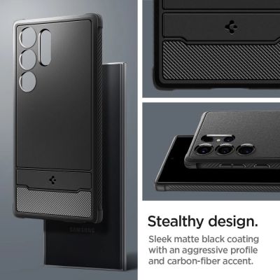 7. Spigen Rugged Armor Hülle für Samsung Galaxy S24 Ultra – mattschwarz
