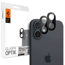 Spigen Optik GLAS.TR Kameraschutz 2-PACK für iPhone 16 / 16 PLUS – Schwarz